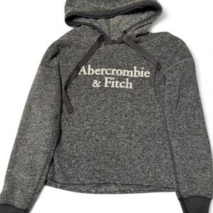Abercrombie & Fitch Pullover Sweatshirt Gray Fleece Hoodie. US Size XS.